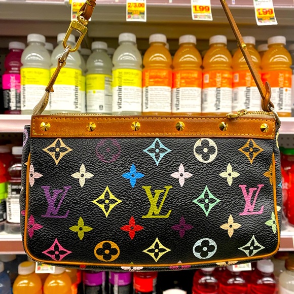 Louis Vuitton X Murakami Multicolore Pochette Noir - Picture 8 of 16